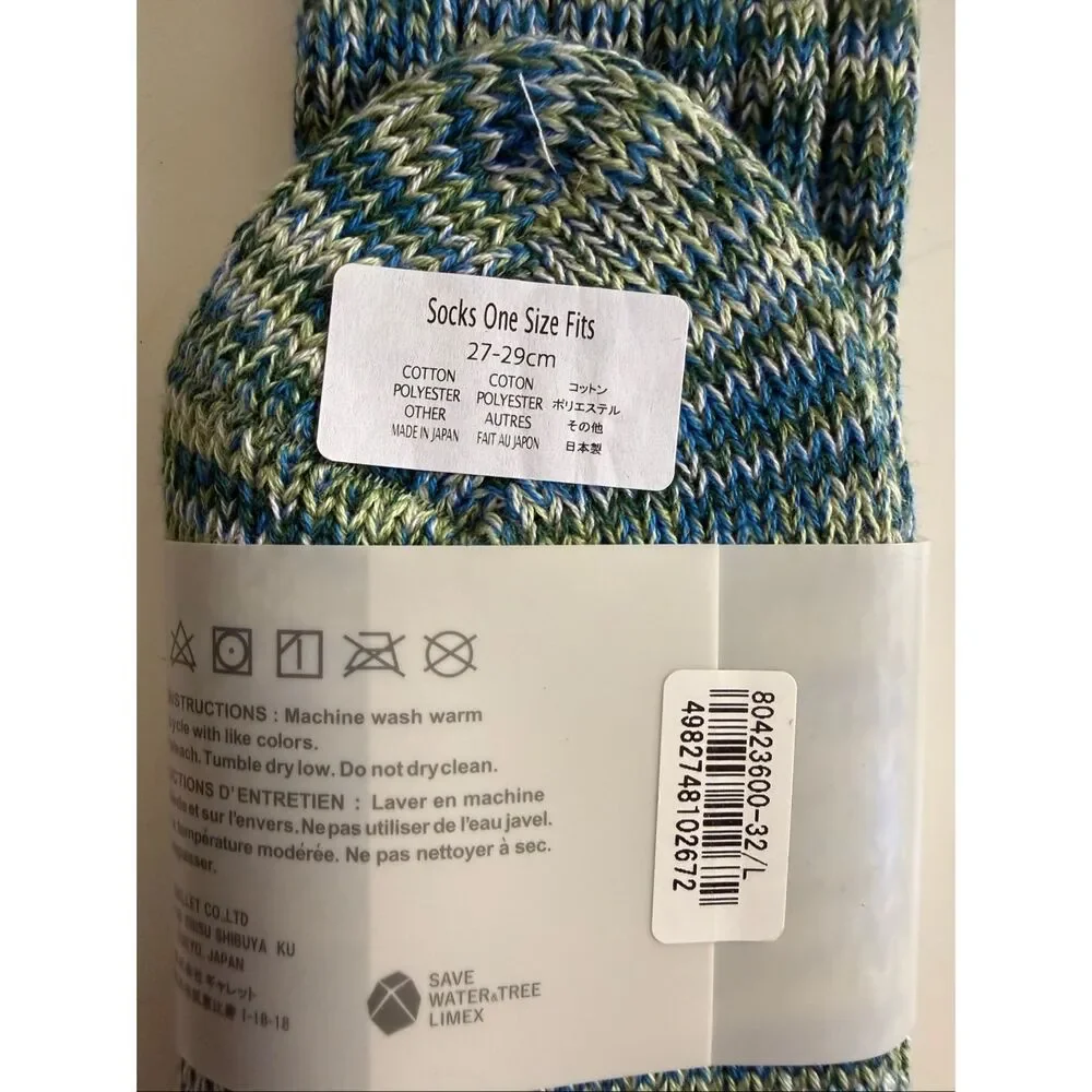 Anonymous ISM Socks Crew Made in Japan Cashmere Blend One Size Fits Most